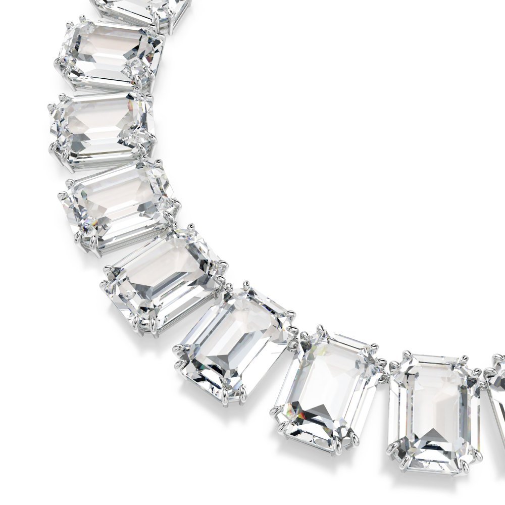 Swarovski - Collana Tennis Millenia - Cristalli Bianchi - Placcato Rodio