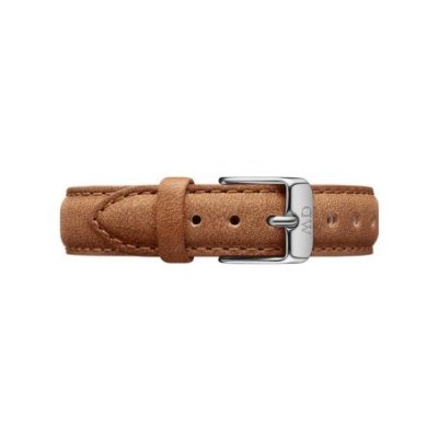 Daniel Wellington - Cinturino Durham Argento - Pelle - Marrone Chiaro