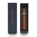 Daniel Wellington - Cinturino Durham Argento - Pelle - Marrone Chiaro
