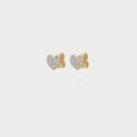 Rue Des Mille - Orecchini Lobo Cuore - Argento 925 - Zirconi Bianchi