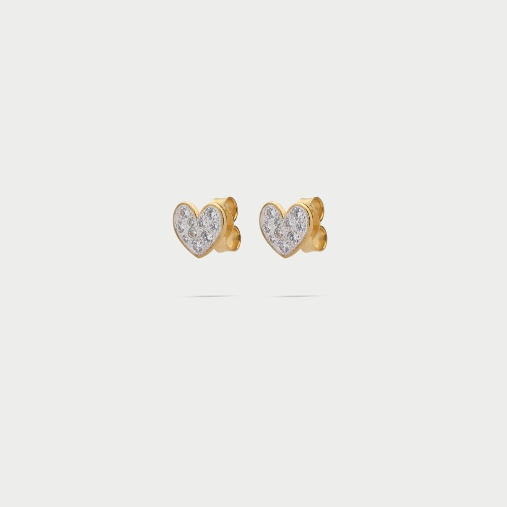 Rue Des Mille - Orecchini Lobo Cuore - Argento 925 - Zirconi Bianchi