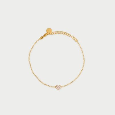 Rue Des Mille - Bracciale Catena Cuore - Argento 925 - Zirconi