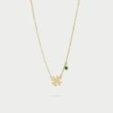 Rue Des Mille - Girocollo Quadrifoglio - Argento 925 - Zircone Verde