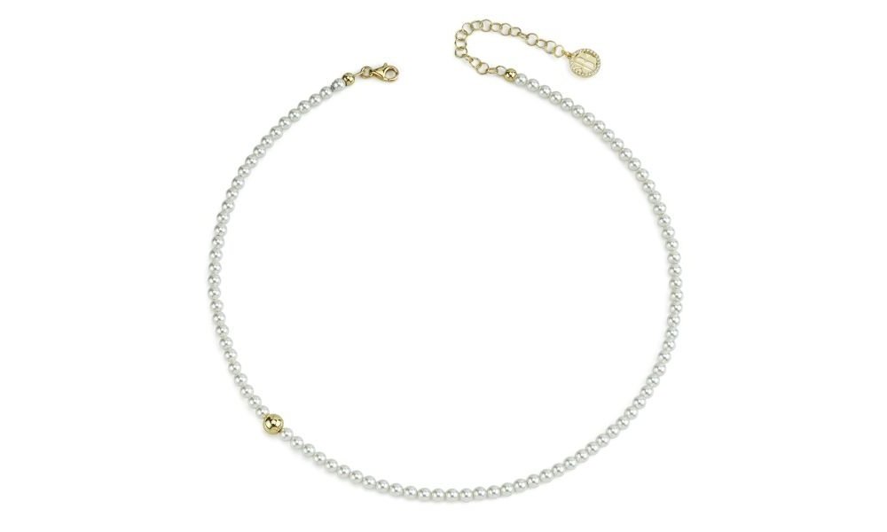 Boccadamo - Collana Bgr139D - Argento Placcato Oro - Perle Piccole