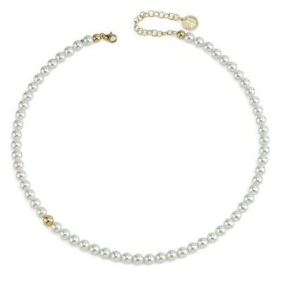 Boccadamo - Collana Bgr140D - Argento Placcato Oro - Perle Medie