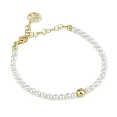 Boccadamo - Bracciale Perle Piccole - Argento - Placcato Oro