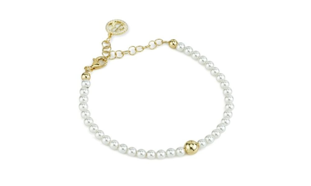 Boccadamo - Bracciale Perle Piccole - Argento - Placcato Oro