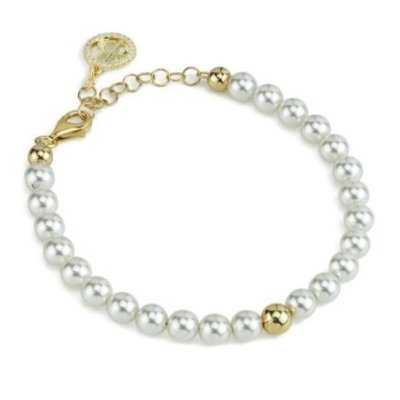 Boccadamo - Bracciale Bbr131D - Argento Placcato Oro - Perle Medie