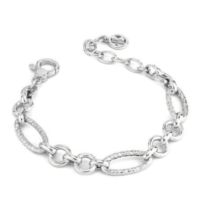 Boccadamo - Bracciale Bbr126 - Argento - Catena Martellata