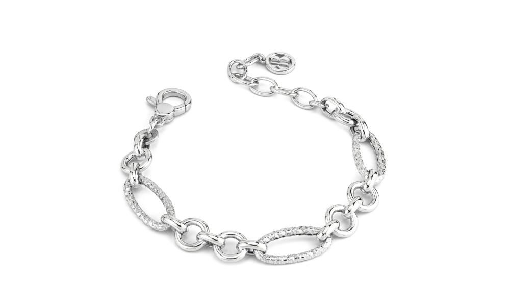 Boccadamo - Bracciale Bbr126 - Argento - Catena Martellata