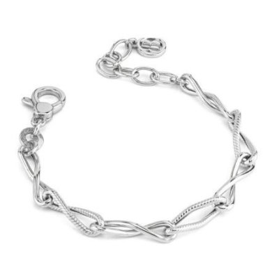 Boccadamo - Bracciale Bbr125 - Argento - Catena Liscia Martellata