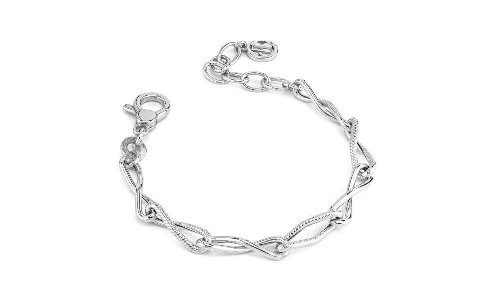 Boccadamo - Bracciale Bbr125 - Argento - Catena Liscia Martellata
