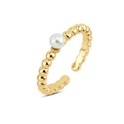 Boccadamo - Anello Aperto Ban077D - Oro Giallo - Perla Bianca