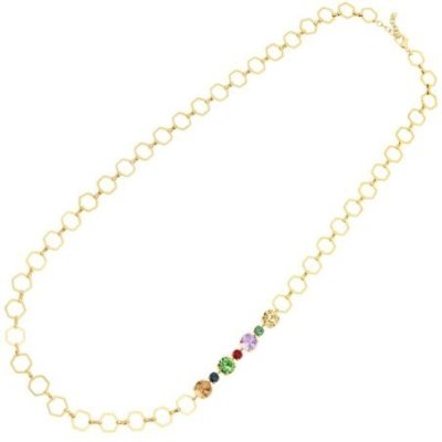 Ottaviani - Collana Placcata Oro - Cristalli - Chiusura Moschettone