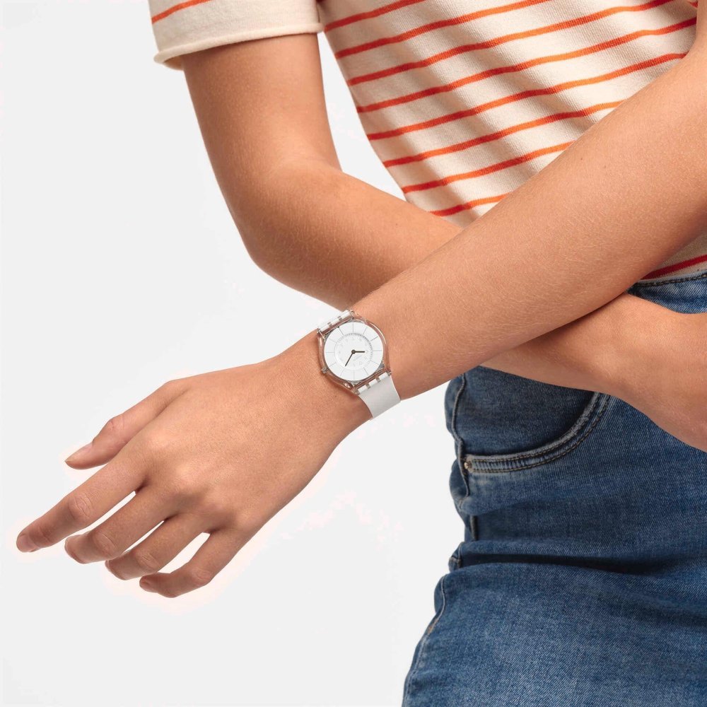 Swatch - White Classiness - Quadrante Bianco - Cinturino Silicone