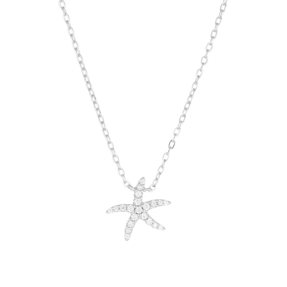 Amen - Collana Stella Marina - Argento - Zirconi Bianchi