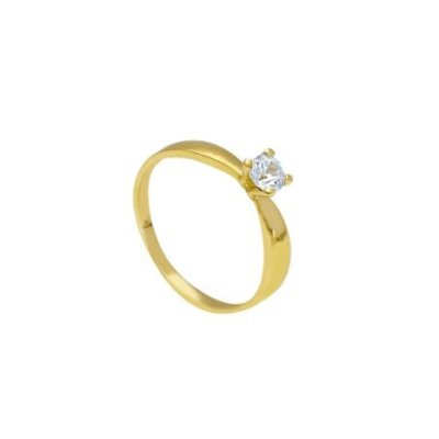 Songa Antonio - Anello Solitario - Oro Giallo - Zirconia Cubica