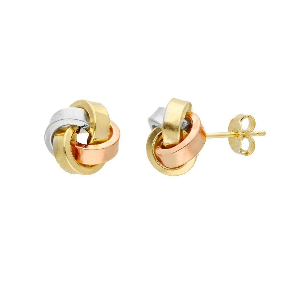 Songa Antonio - Orecchini Lobo - Oro Tre Colori - 18 Ct