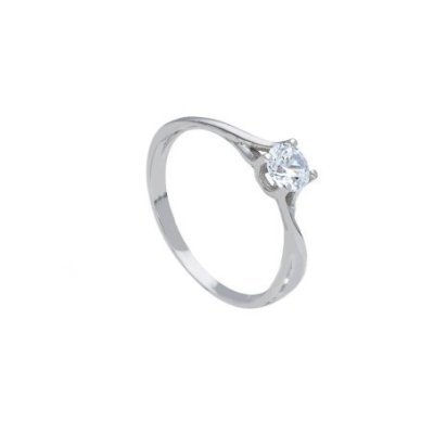 Songa Antonio - Anello Solitario - Oro Bianco - Zirconia Cubica