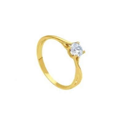 Songa Antonio - Anello Solitario - Oro Giallo - Zirconia Cubica