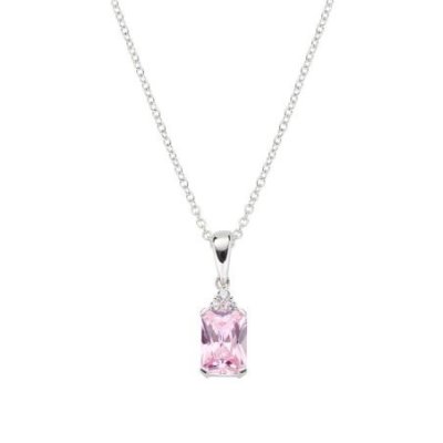 Amen - Collana Princess - Argento - Zirconi Rosa E Bianchi