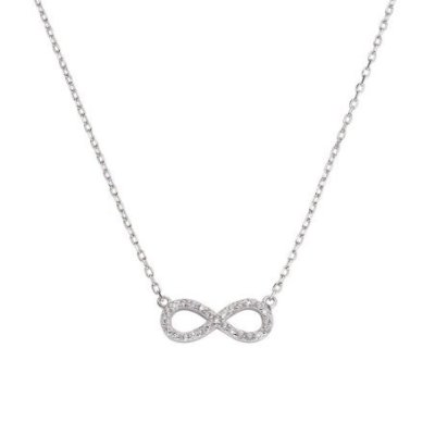 Amen - Collana Infinito Argento - Zirconi Bianchi - Donna