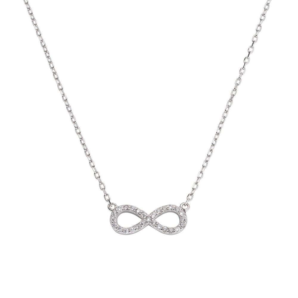 Amen - Collana Infinito Argento - Zirconi Bianchi - Donna