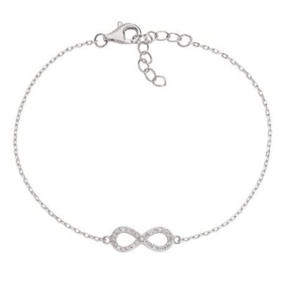 Amen - Bracciale Infinito - Argento 925 - Zirconi Bianchi