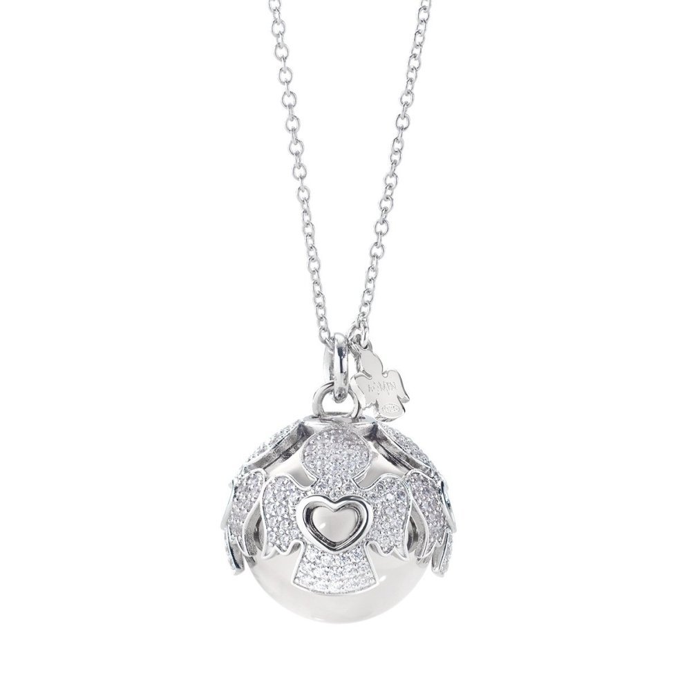 Amen - Collana Chiama Angeli - Argento - Zirconi Bianchi