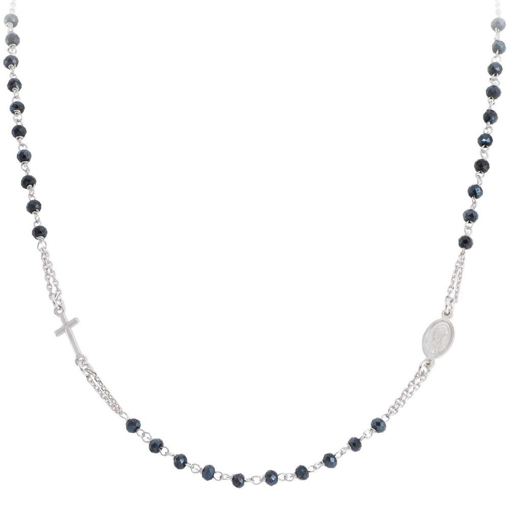 Amen - Rosario Girocollo Cristalli Grigi - Argento 925 - Unisex