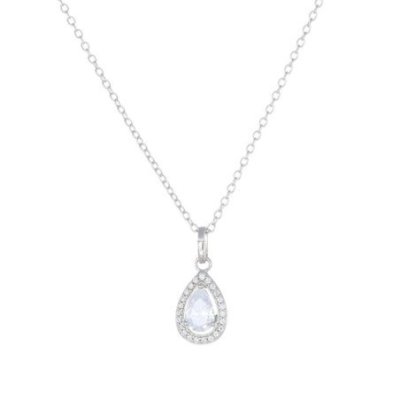 Amen - Collana Goccia Di Luce Bianca - Argento - Zirconi Bianchi
