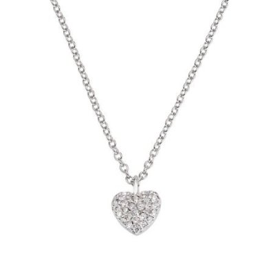 Amen - Collana Cuore - Argento - Zirconi Bianchi - Donna