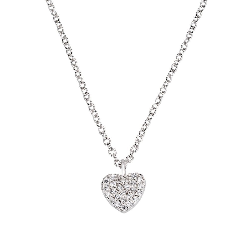 Amen - Collana Cuore - Argento - Zirconi Bianchi - Donna