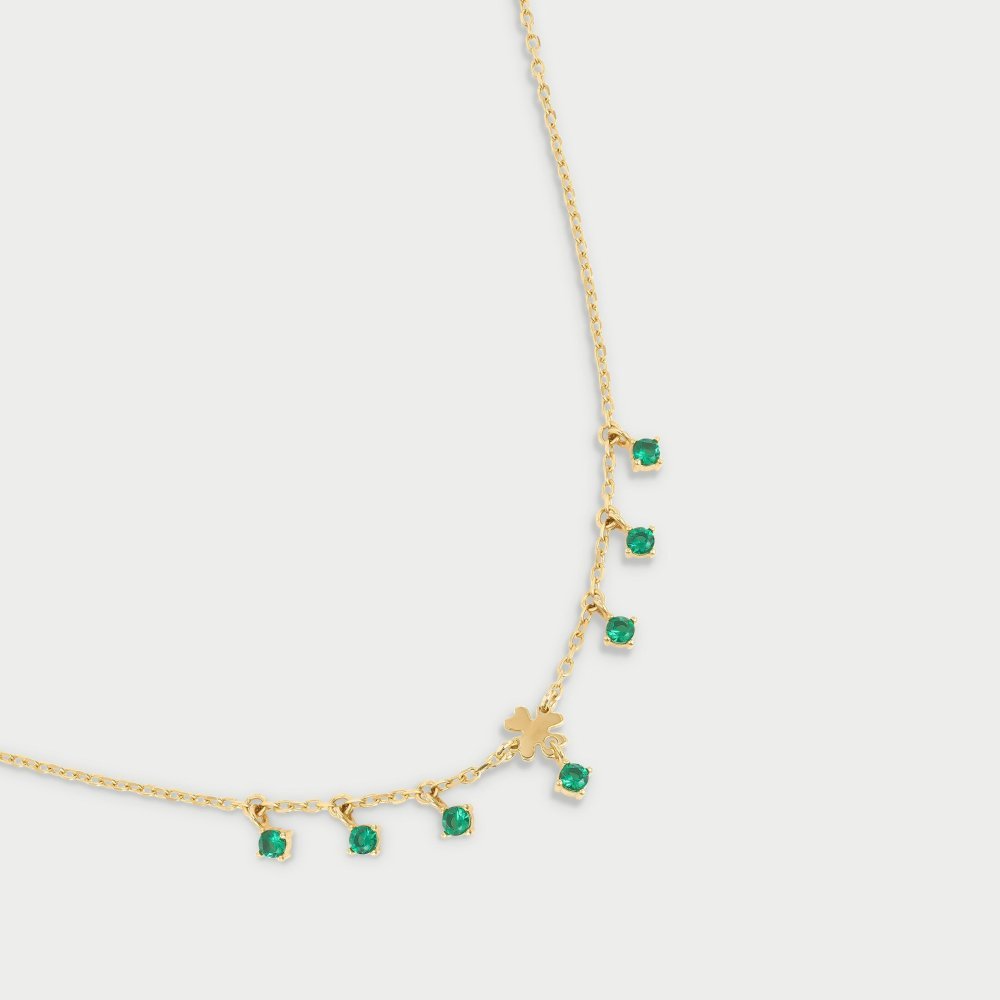 Rue Des Mille - Girocollo Mini Quadrifoglio - Argento 925 - Zirconi