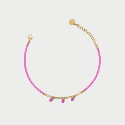 Rue Des Mille - Bracciale Catena Verniciata - Argento 925 - Zirconi