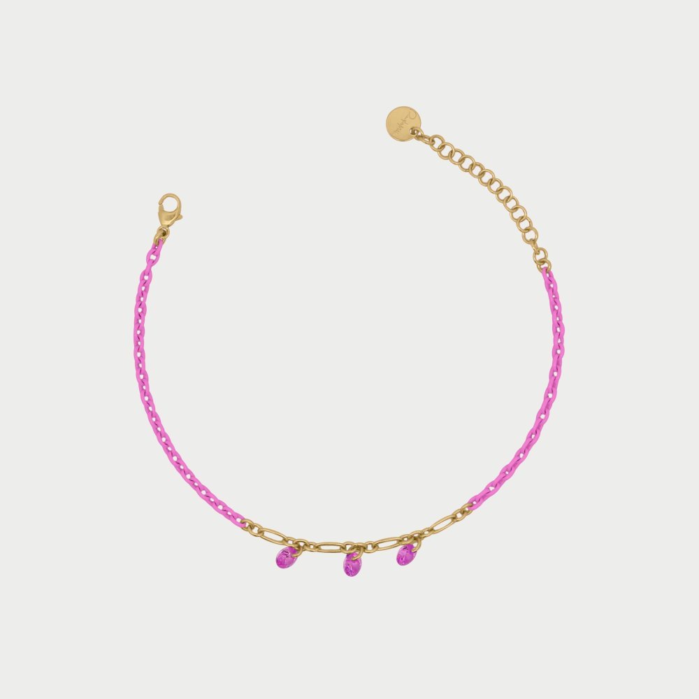 Rue Des Mille - Bracciale Catena Verniciata - Argento 925 - Zirconi