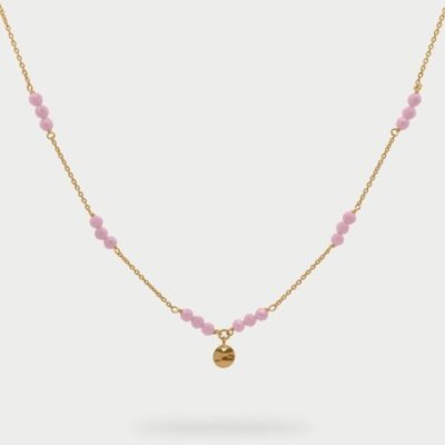Rue Des Mille - Girocollo Catena Pepite Milky - Argento Dorato - Medaglia