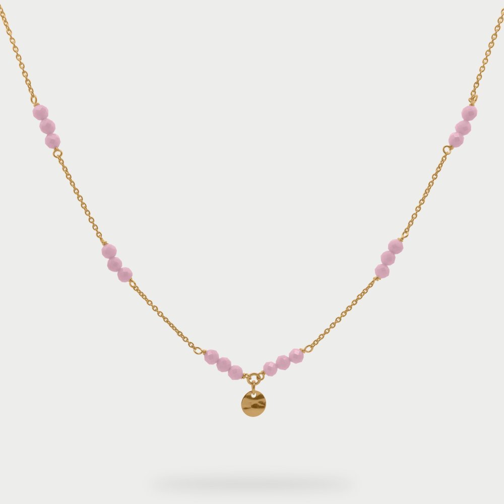 Rue Des Mille - Girocollo Catena Pepite Milky - Argento Dorato - Medaglia