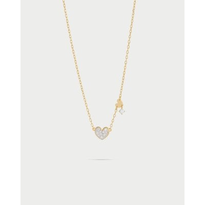 Rue Des Mille - Girocollo Cuore Pavè - Argento 925 - Zirconi