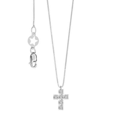 Comete Gioielli - Collana Croce - Oro E Diamanti
