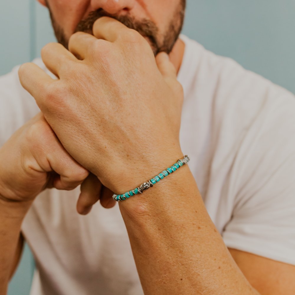 Comete Gioielli - Bracciale Acciaio - Turchese