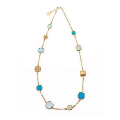 Aquaforte - Collana Lunga - Argento 925 - Oro Giallo