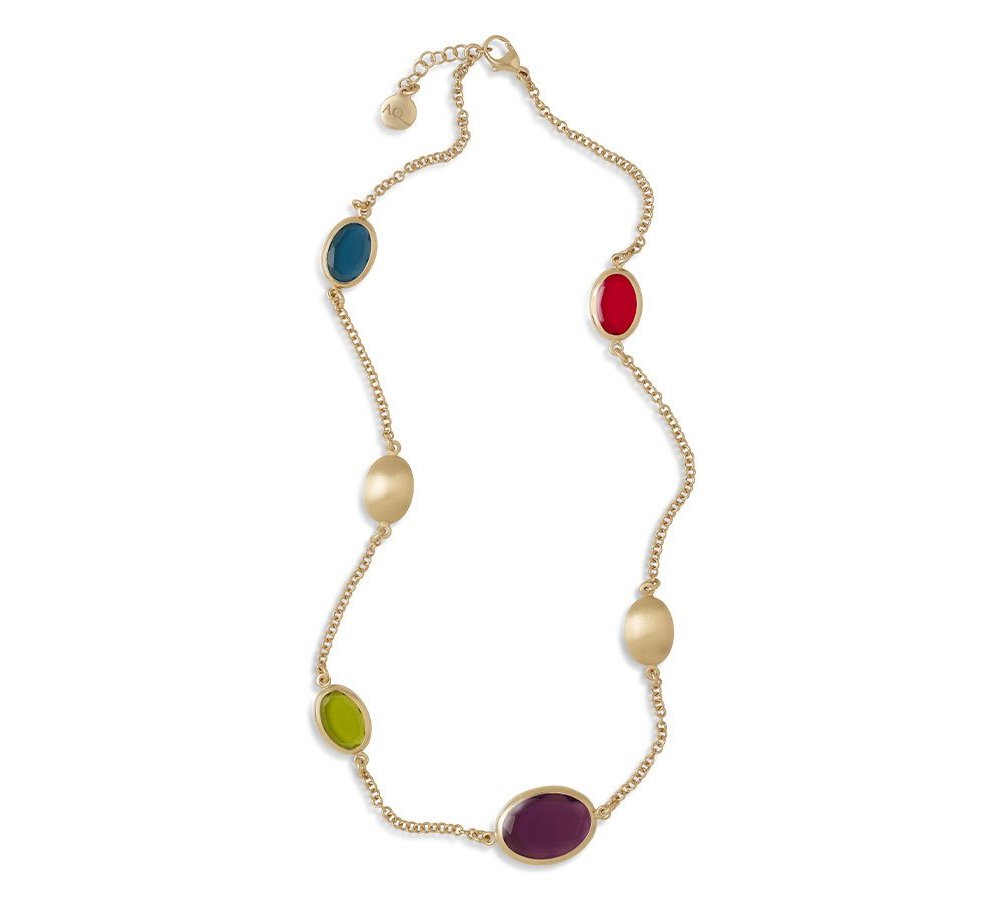 Aquaforte - Collana Girocollo - Oro Giallo - Multicolore