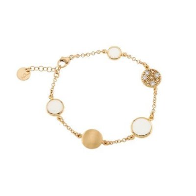 Aquaforte - Bracciale Tonde Reverse - Oro Giallo - Zirconi