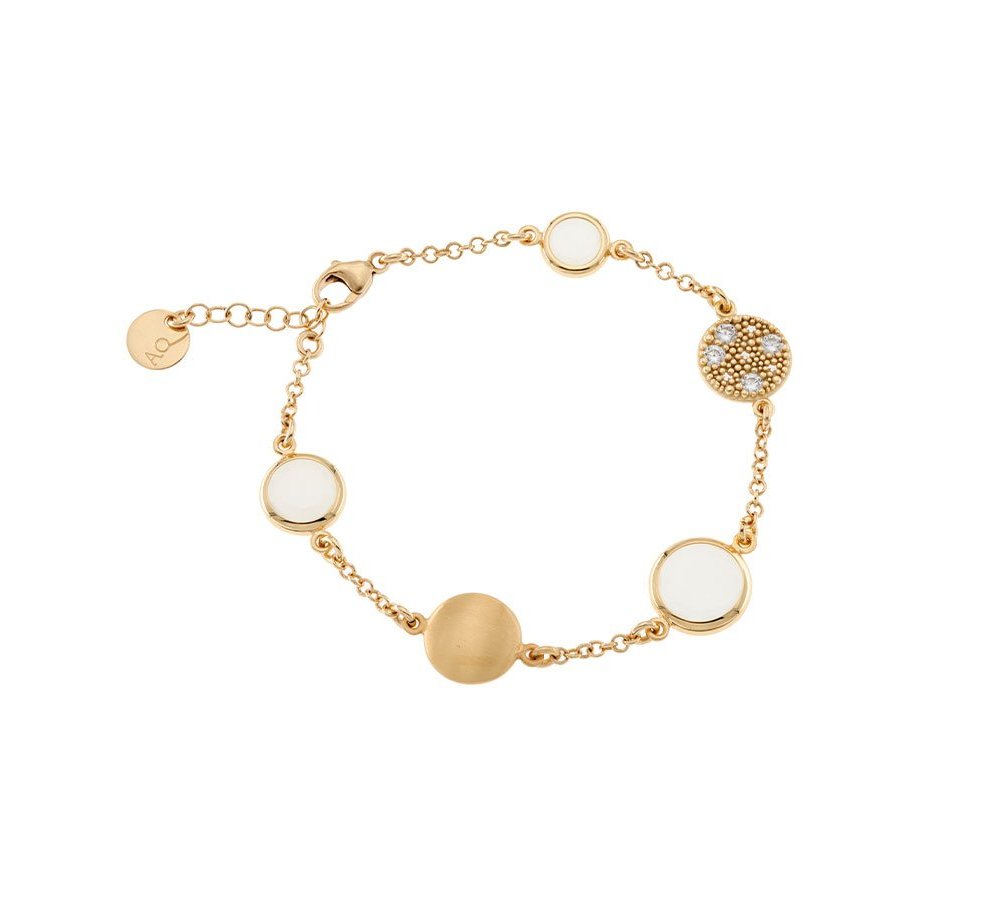 Aquaforte - Bracciale Tonde Reverse - Oro Giallo - Zirconi