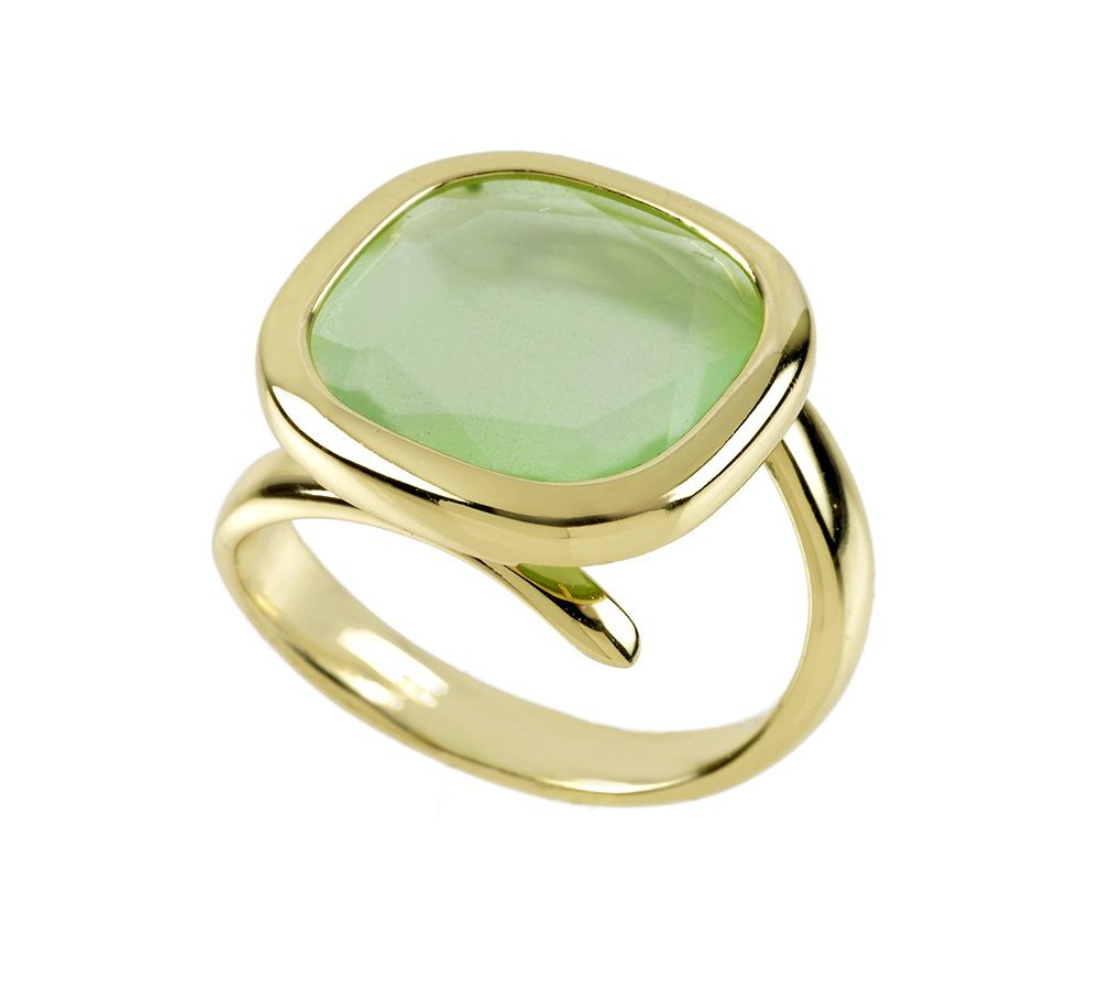 Aquaforte - Anello Aquacaramelle - Verde Milky - Oro