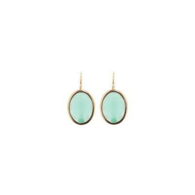 Aquaforte - Orecchini Mignon - Pietra Ovale - Verde Mare
