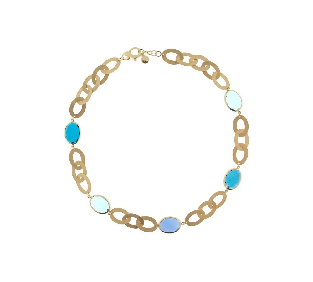 Aquaforte - Collana Corta - Argento - Oro Giallo