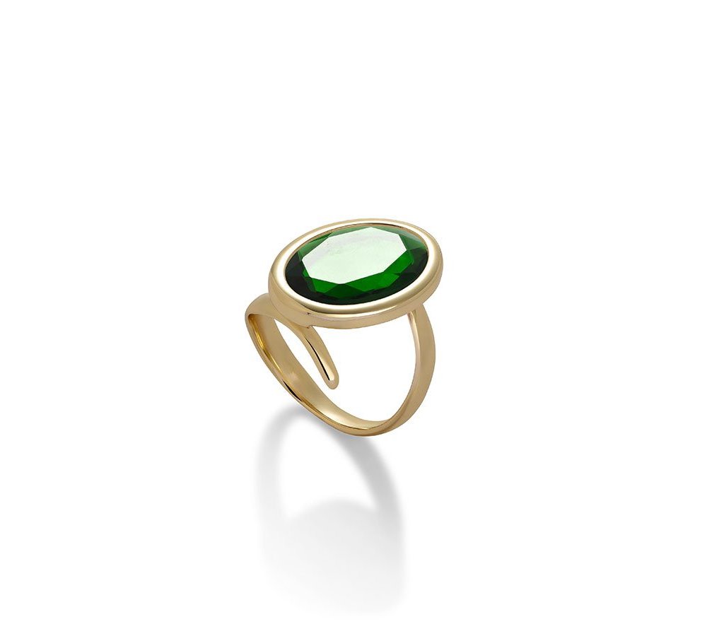 Aquaforte - Anello Caramelle - Verde Bottiglia - Oro