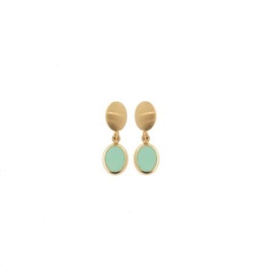 Aquaforte - Orecchini Mignon - Pietra Verde - Oro